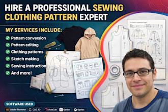 be your sewing pattern for custom garment pattern  grading in pdf and dxf files