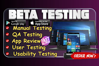beta test user test, and QA test your website app or game with detailed feedback