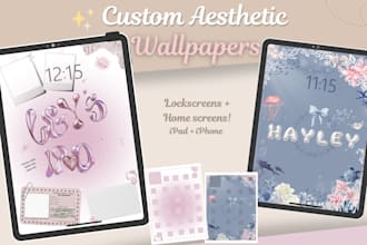 create custom aesthetic ipad and phone wallpapers