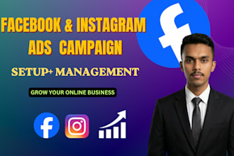be your facebook and ig ads campaign, meta ads, and instagram marketing manager
