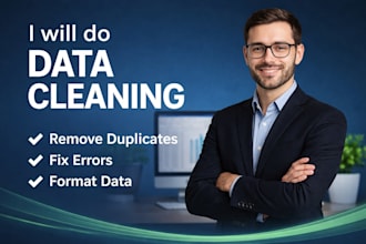 do excel data cleaning, formatting, and CSV organization
