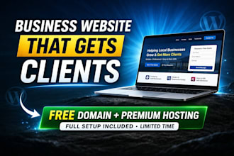 build a wordpress business website with free domain and hosting