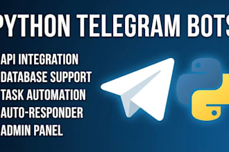 develop custom telegram bots using python