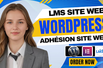 develop wordpress lms website, membership site learndash online course platform