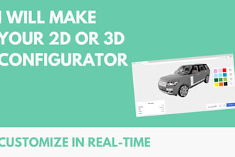 develop an interactive 2d or 3d product configurator