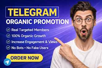 grow telegram members, subscribers with telegram promotion and organic growth