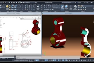 create autocad drafting, mechanical prototyping, 3d printing for manufacturing