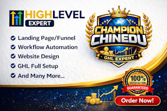 redesign setup gohighlevel funnel automation migrate website ghl survey cc360 VA