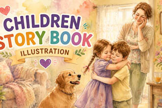 children story book illustration children story children story book illustration