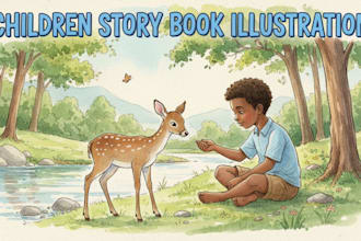children story book illustration children story children story book illustration