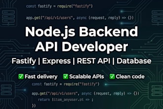 build scalable nodejs backend apis with fastify or express