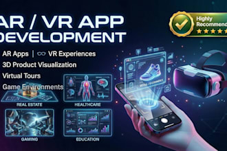 develop ar app, VR experience, webar augmented reality app for ios, android