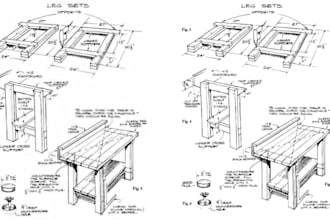 do 3d, 2d cad drafting for diy wood working plan, wardrobe joinery and furniture