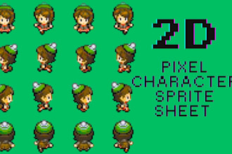 do retro pixel art character pixel art sprite sheet animation character design