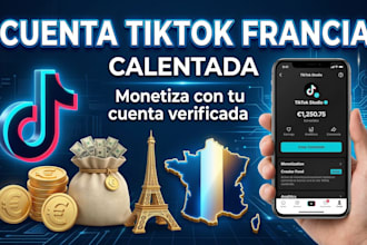create france, USA tiktok account warmed up