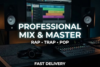 mix and master your rap, trap or pop song professionally