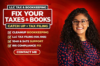 fix your bookkeeping and file llc taxes 1120 1065 1040 5472
