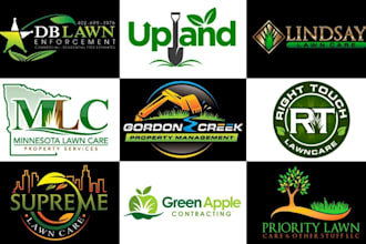 do landscape, trimming, agriculture and lawn care logo for your brand