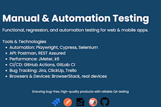 do manual testing for your apps and websites