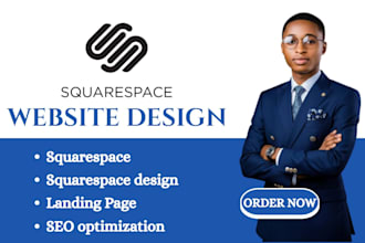 build squarespace website, design or redesign squarespace landing page seo
