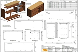 create 2d and 3d cad drawings for wardrobe, furniture, and DIY woodworking plans