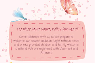 create a custom invitation or announcement card