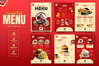 design modern restaurant, food, bar, cafe menu, digital and printable menu