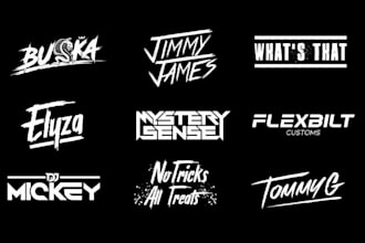 design unique dj, music, band, typography, or any company logo