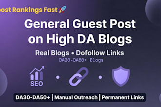 do general guest post on high da authority blogs with dofollow backlinks