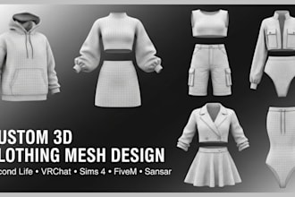 do second life 3d clothing mesh vrchat sansar sims peds fivem v2k fashion design