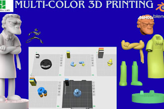 convert stl to 3mf, mesh, split parts and make model 3d print ready