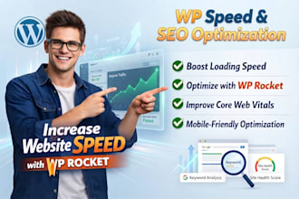 increase website speed or wordpress speed optimization using wp rocket