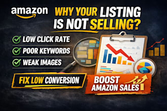 audit your amazon account listing to fix low conversion and increase sales fast