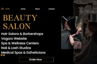design luxury beauty salon website spa website hair website with vagaro