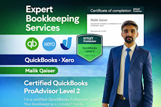 bookkeeping in quickbooks, xero and excel