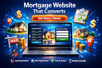 design a professional mortgage website for brokers lenders and real estate