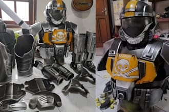 custom wearable cosplay creation full wearable anime knight armor props