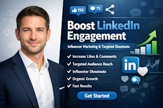 promote linkedin post to increase engagement with influencer marketing, shoutout