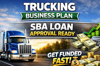 write sba trucking business plan for loan approval with financial projections