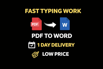 do fast typing work from PDF to word