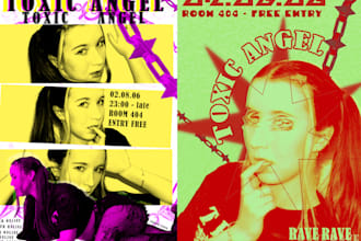 design rave concert event party flyer poster