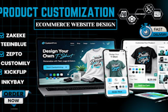 setup 2d 3d custom product zakeke customily kickflip teeinblue zepto inkybay