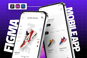 do amazing mobile app UI UX in figma, fintech apps, app prototyping
