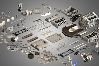 make 3d car parts from scan file custom machine parts design and metal printing