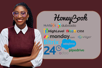 set up honeybook automation, honeybook CRM, dubsado workflow for creatives