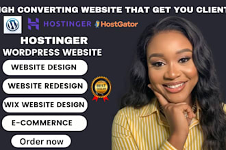 hostinger website, wordpress website redesign hostinger, godaddy website