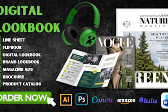 indesign digital lookbook brand lookbook flipbook fashion lookbook design canva