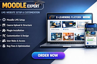 build moodle lms website, moodle installation moodle plugin moodle customization