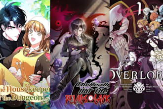 draw anime manga webtoon cover comic book illustration light novel cover design