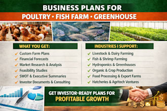 write organic poultry fish greenhouse farm agriculture startup business plan